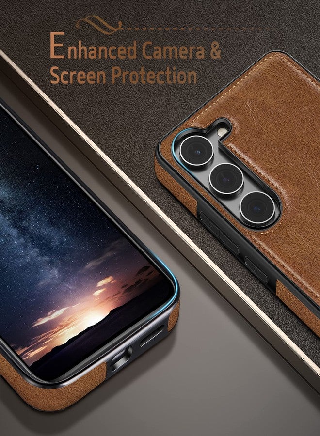 LOHASIC جراب LOHASIC لهاتف Galaxy S23، جراب فاخر من الجلد الكلاسيكي المقاوم للخدش، يوفر حماية كاملة للجسم، مناسب للرجال والنساء، متوافق مع هاتف Samsung Galaxy S23 بشاشة 6.1 بوصة، إصدار 2023 الجديد - بني - Image 4